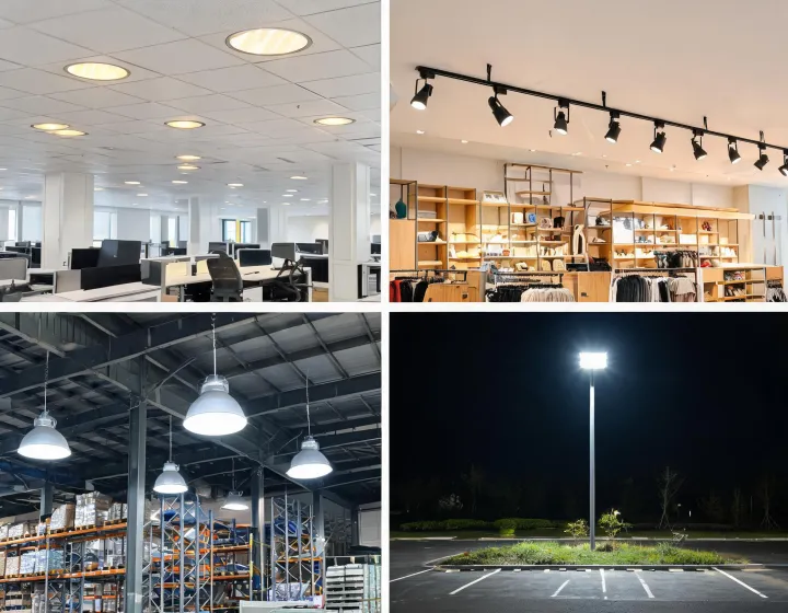Commercial lighting application montage